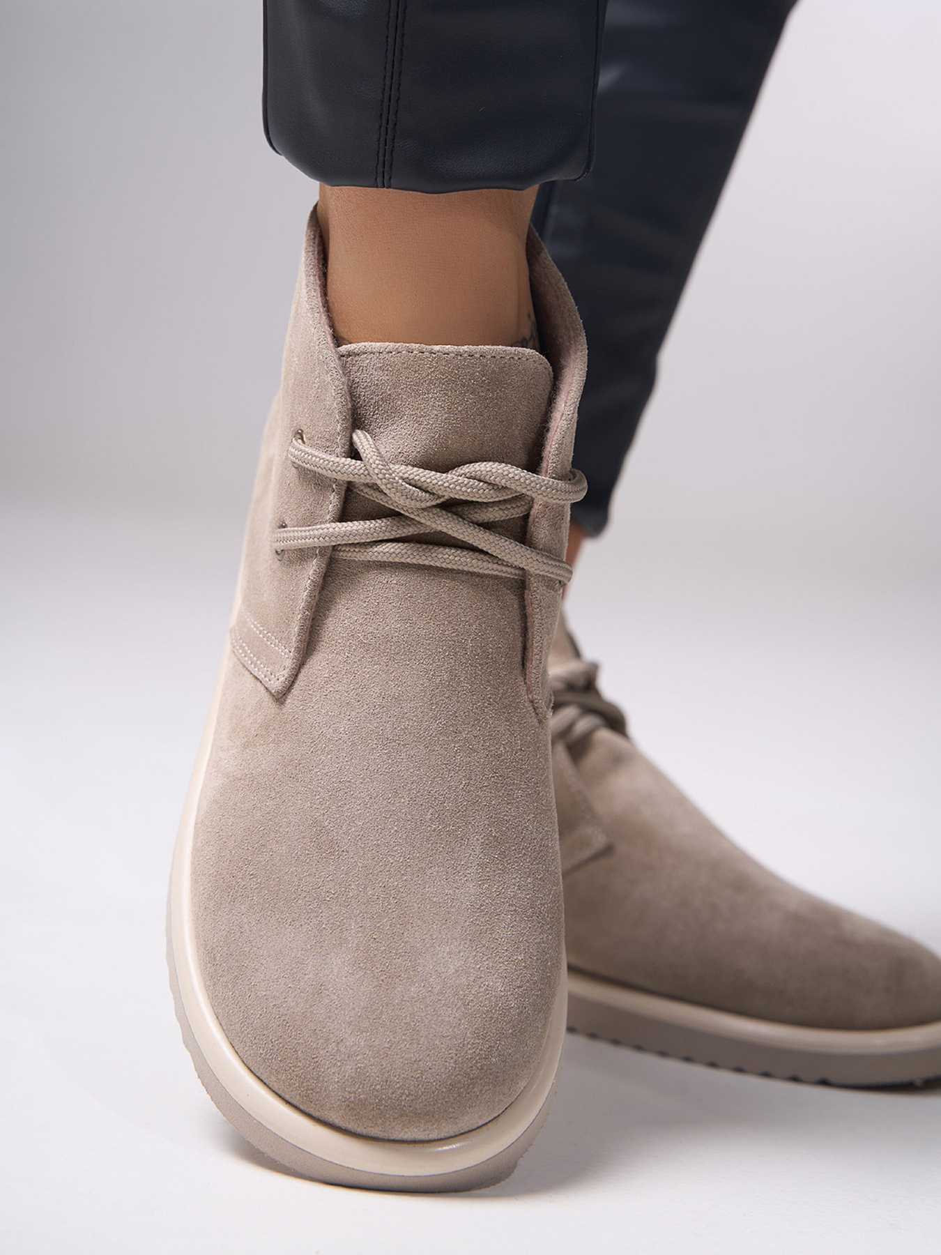 Ботинки ISSA Plus модель OB2-536_бежевый Фото