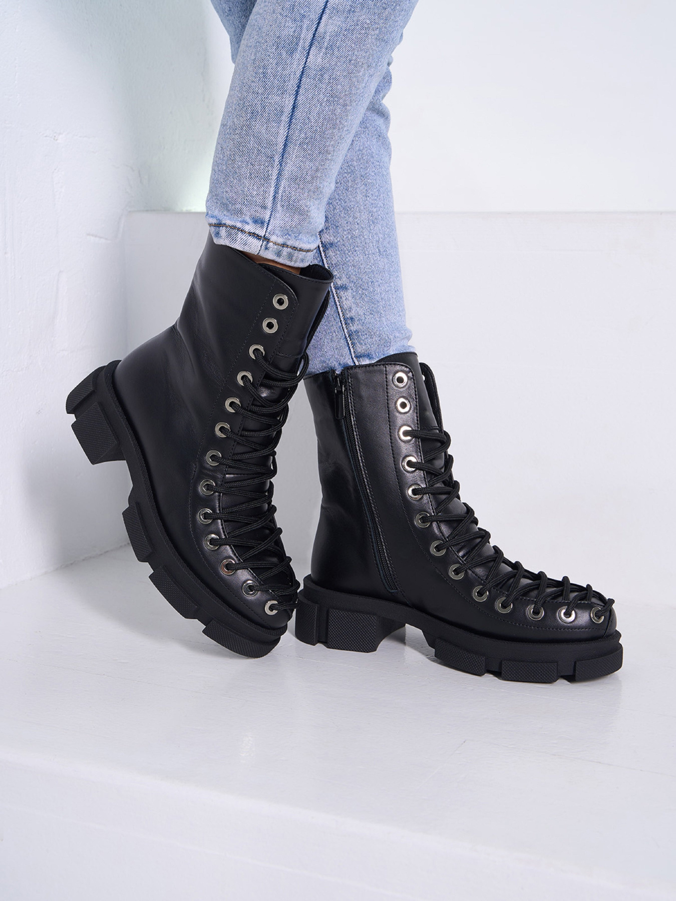 Ботинки ISSA Plus модель OB2-537_черный Фото