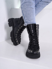 Ботинки ISSA Plus модель OB2-537_черный Фото