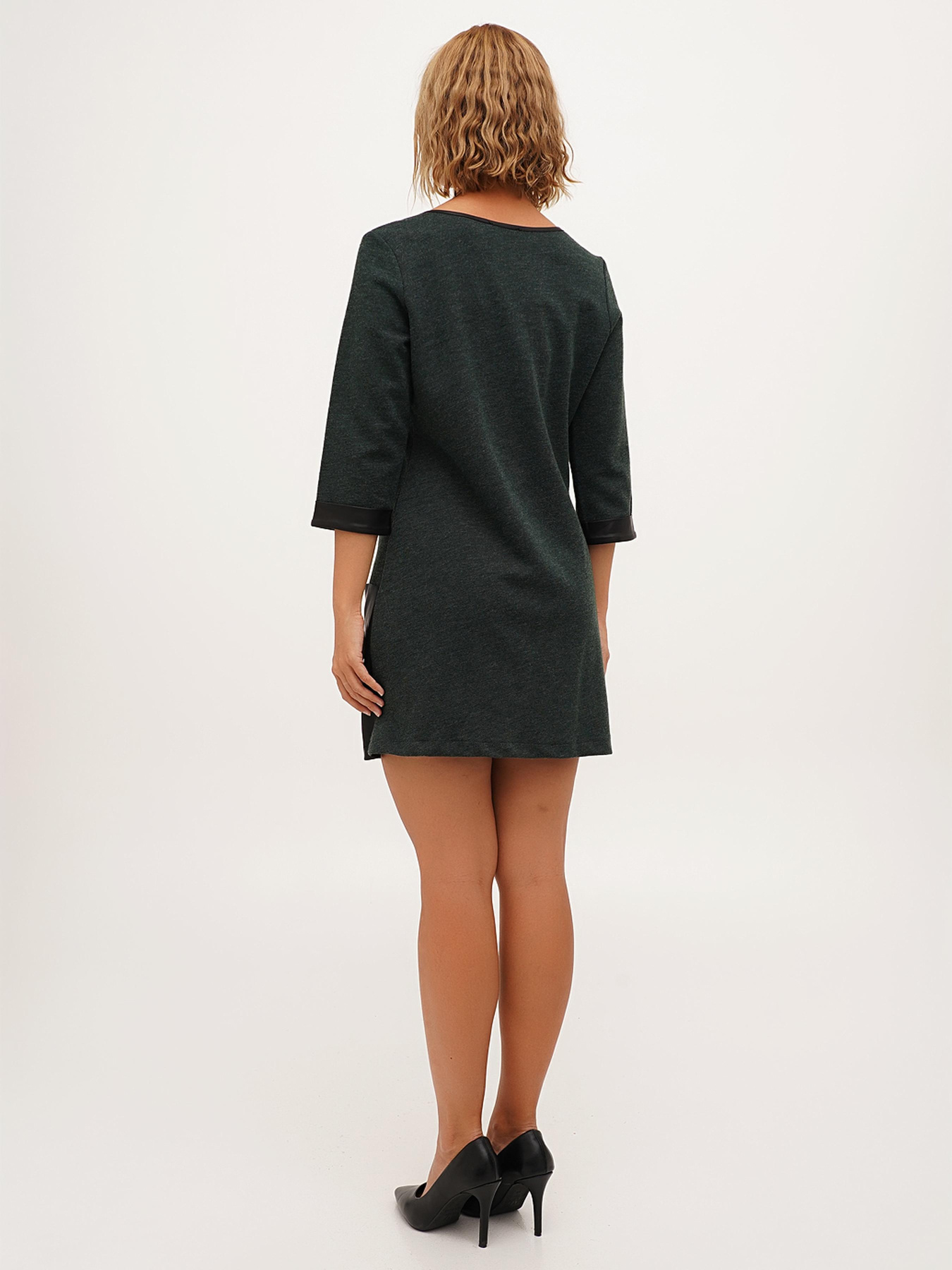 Платье мини Sassofono модель A271-SC-3485_зелёный Фото