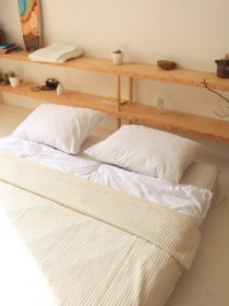 Бавовняне покривало плед Колос колір Світло-сірий BedclozZzes Модель 8575 Фото