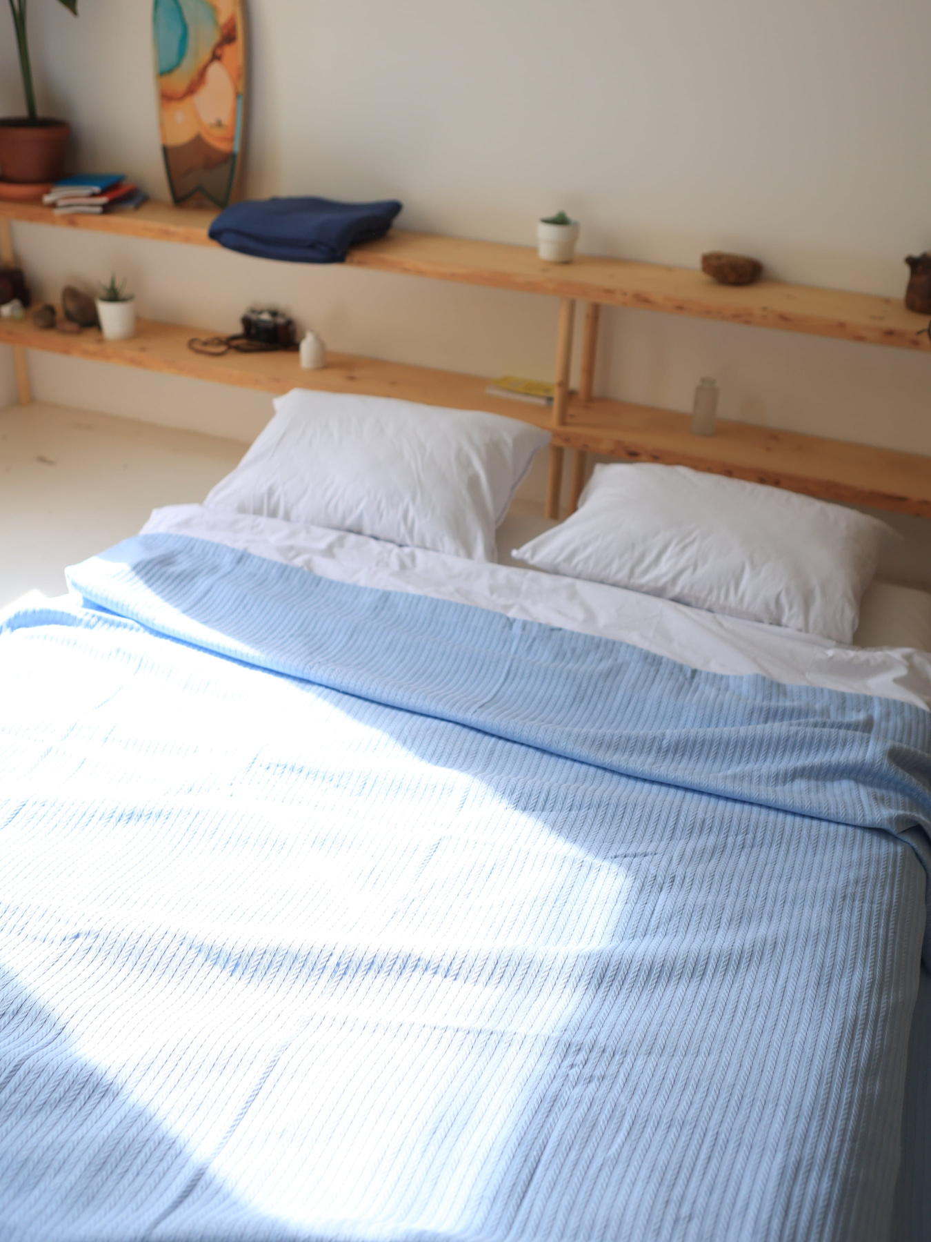 Хлопковое одеяло Колос цвет Голубой BedclozZzes модель 8575-2 Фото