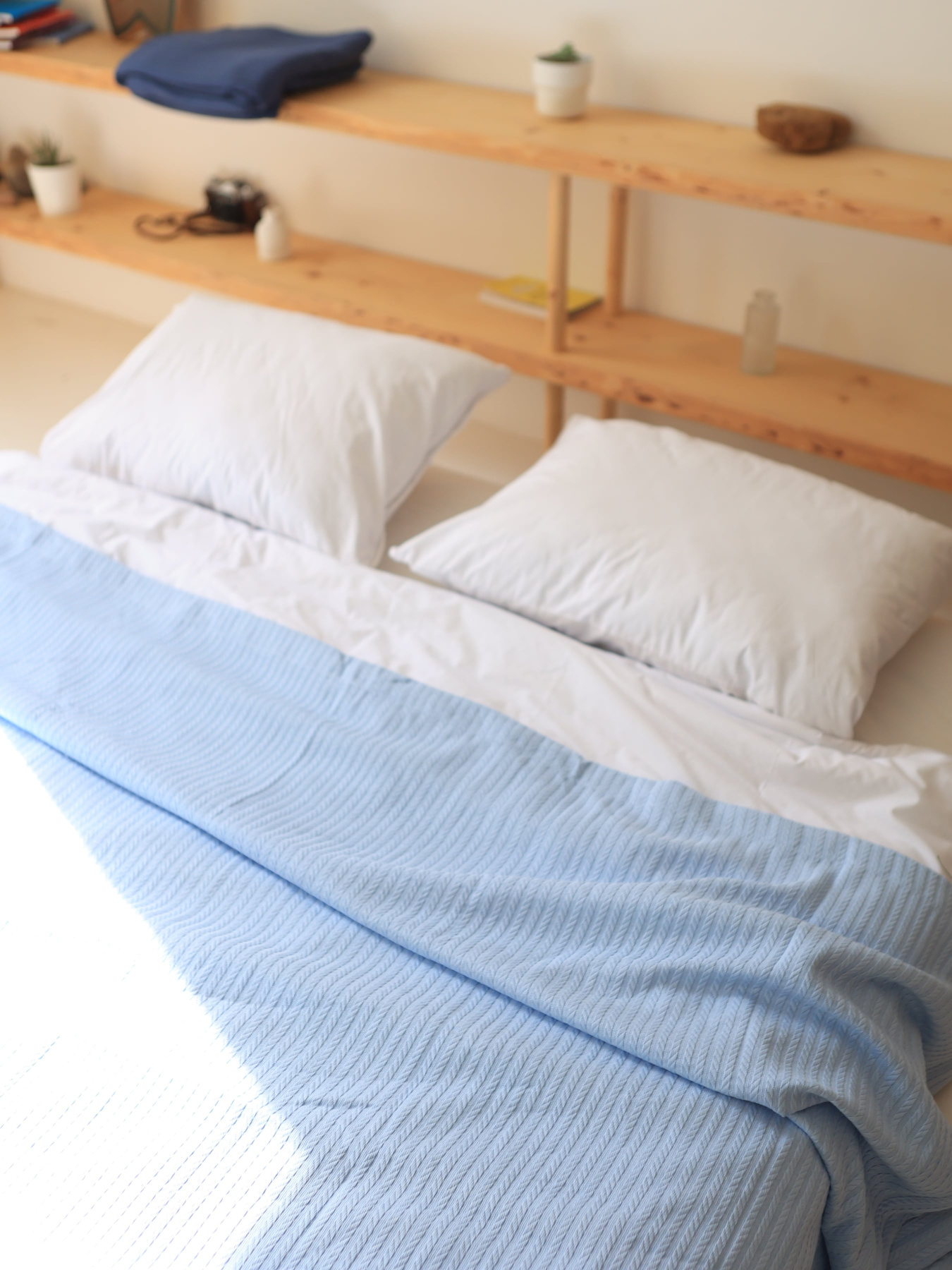 Хлопковое одеяло Колос цвет Голубой BedclozZzes модель 8575-2 Фото