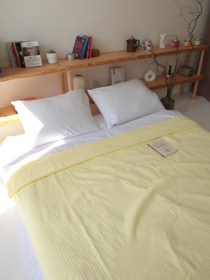 Бавовняне покривало плед Колос колір Слонова кістка BedclozZzes модель 8599 Фото