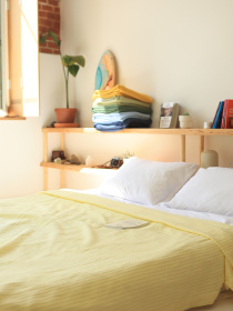 Бавовняне покривало плед Колос колір Слонова кістка BedclozZzes модель 8599 Фото