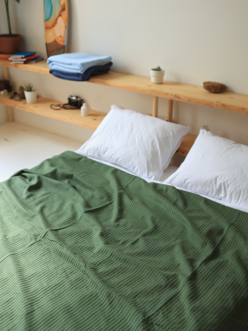 Хлопковое одеяло Колос цвет Зелёный BedclozZzes модель 11354 Фото