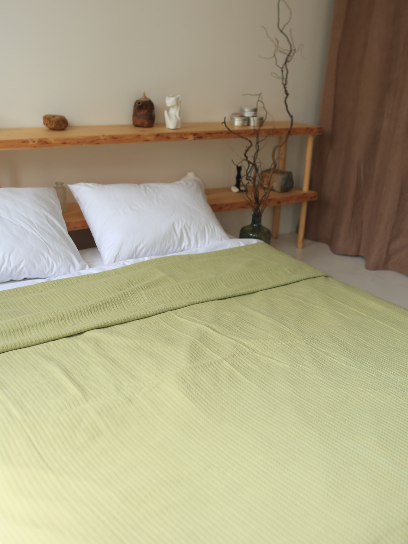 Хлопковое одеяло Колос цвет Оливковый BedclozZzes модель 11362 Фото