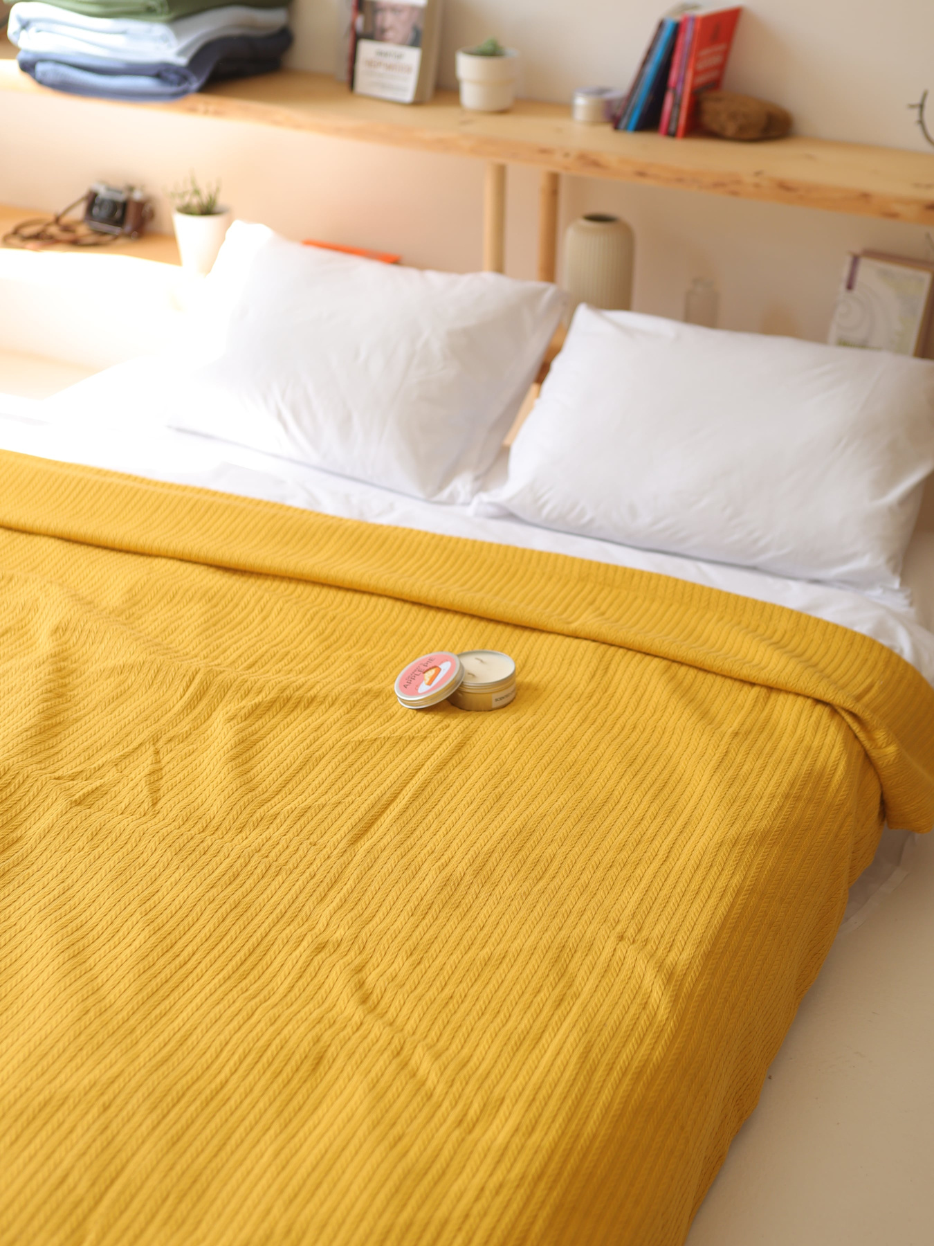 Хлопковое одеяло Колос цвет Горчичный BedclozZzes модель 11383 Фото