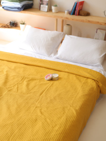 Хлопковое одеяло Колос цвет Горчичный BedclozZzes модель 11383 Фото