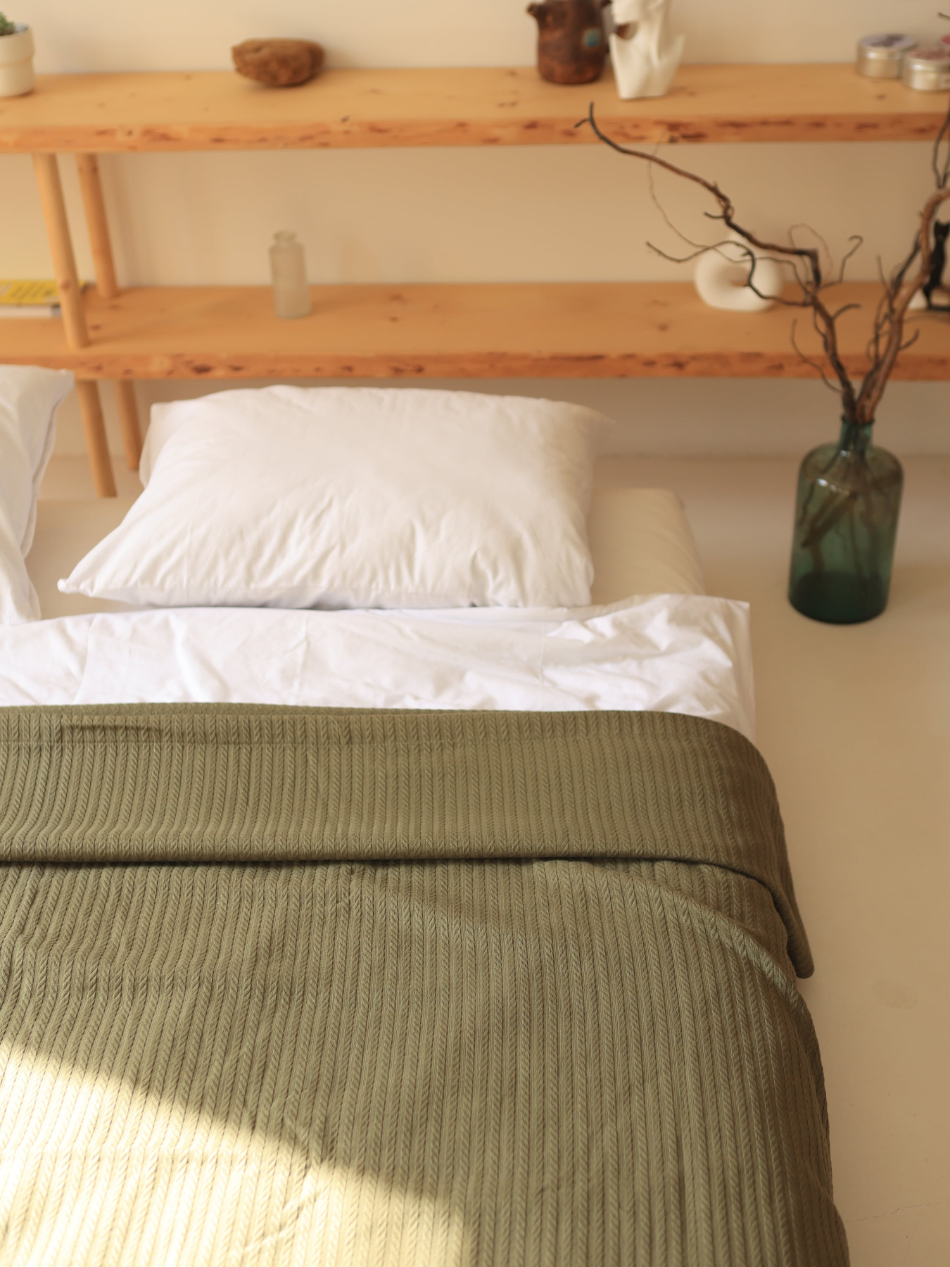 Хлопковое одеяло Колос цвет Хаки BedclozZzes модель 11383-1 Фото