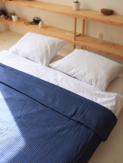 BedclozZzes ­Хлопковое одеяло Колос цвет Индиго модель 11390-1 — фото - INTERTOP