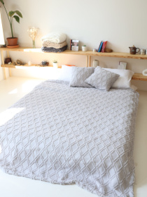 Хлопковое одеяло Ромб цвет Светло-серый BedclozZzes модель 13873-2 Фото