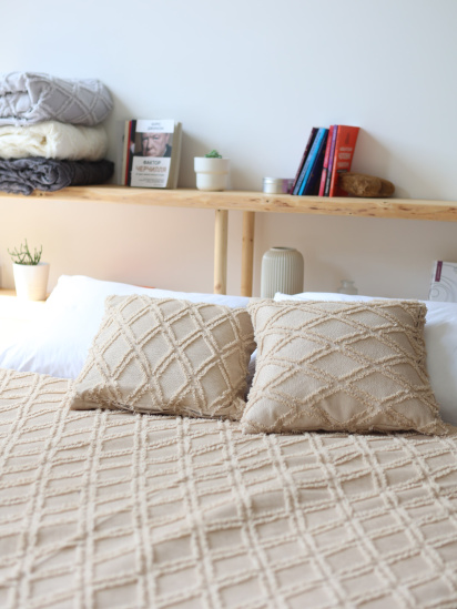 BedclozZzes ­Хлопковое одеяло Ромб цвет Бежевый модель 13873-2-1 — фото 3 - INTERTOP