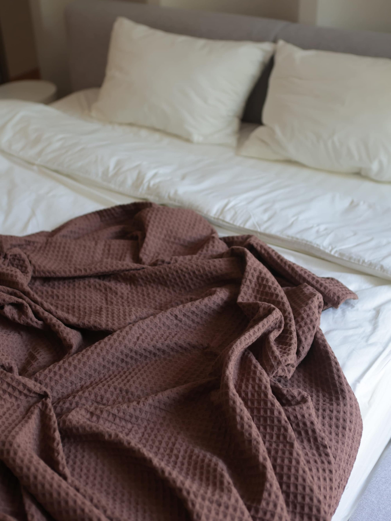 Бавовняне покривало плед Точка колір Коричневий BedclozZzes модель 13902 Бавовняне покривало плед Точка колір Коричневий BedclozZzes модель 13902 Фото