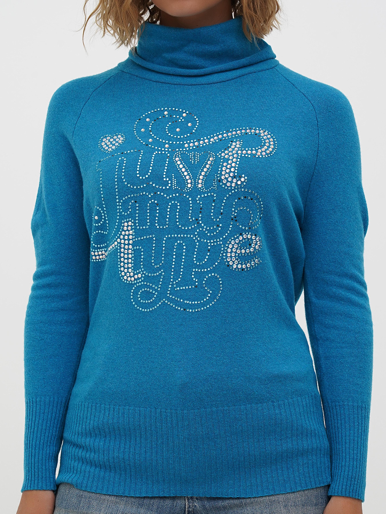 Водолазка Sassofono модель A271-SF-3597_бирюзовый Фото