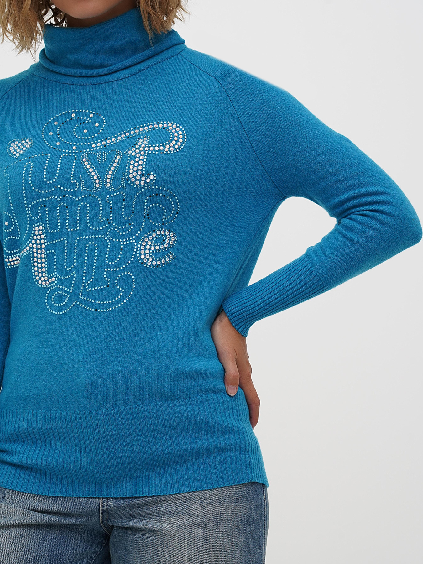 Водолазка Sassofono модель A271-SF-3597_бирюзовый Фото