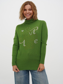 Водолазка Sassofono модель A271-SF-3597_зеленый Фото