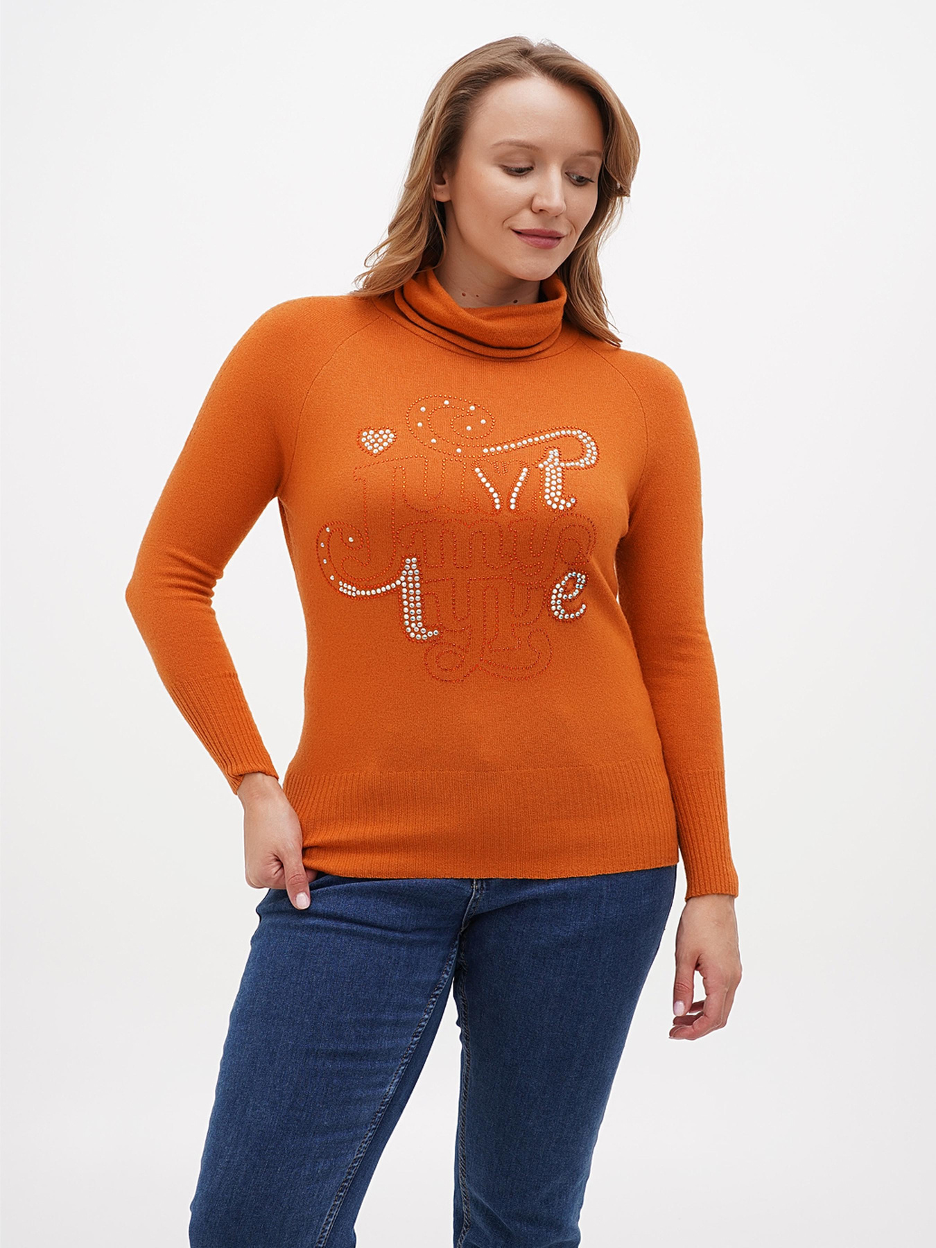 Водолазка Sassofono модель A271-SF-3597_оранжевый Фото