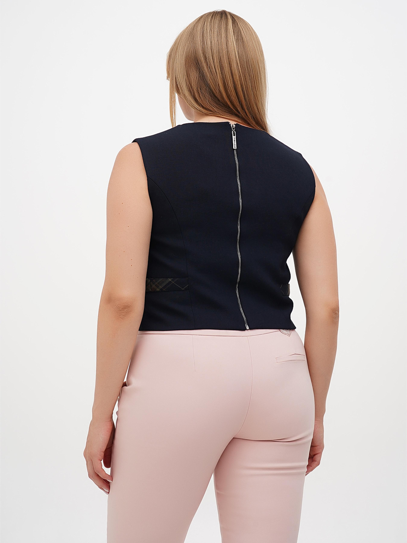 Жилет классический Sassofono модель A271-SF-1252_темно_синий Фото