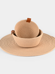 Корзина плетеная круглая бежевая MBM MY HOME модель TH-33 BEIGE Фото