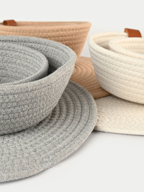 Корзина плетеная круглая белая MBM MY HOME модель TH-33 WHITE Фото