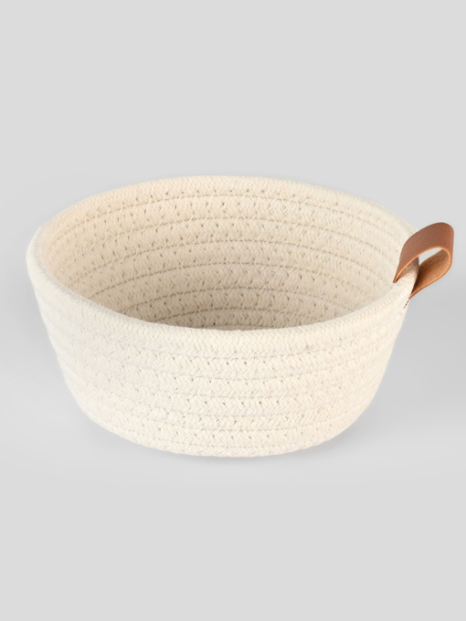 Корзина плетеная круглая белая MBM MY HOME модель TH-33 WHITE Фото