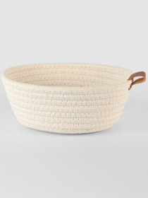 Кошик плетений круглий білий MBM HOME модель TH-33 WHITE Кошик плетений круглий білий MBM HOME модель TH-33 WHITE Фото