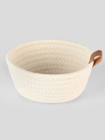 Кошик плетений круглий білий MBM HOME модель TH-33 WHITE Кошик плетений круглий білий MBM HOME модель TH-33 WHITE Фото