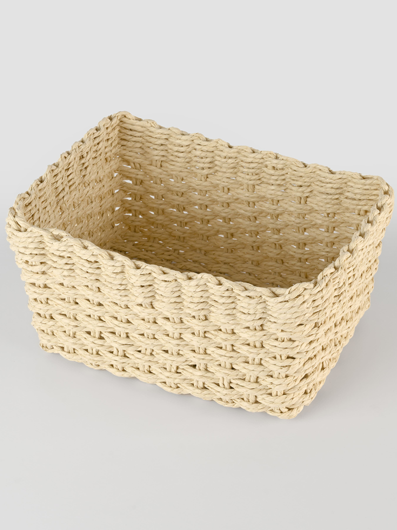 Корзина плетеная прямоугольная бежевая MBM MY HOME модель TH-34 BEIGE Фото