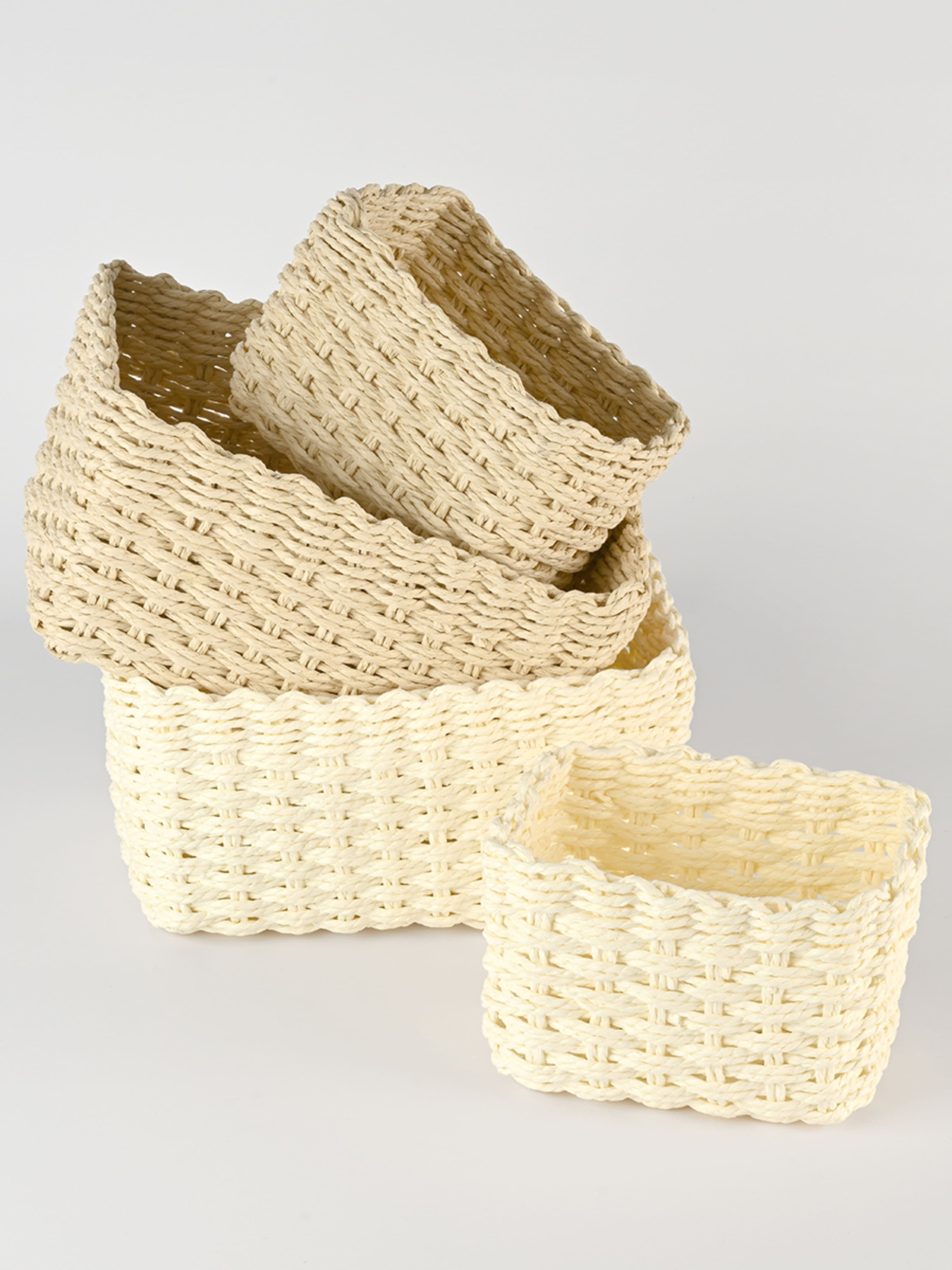 Корзина плетеная прямоугольная бежевая MBM MY HOME модель TH-34 BEIGE Фото