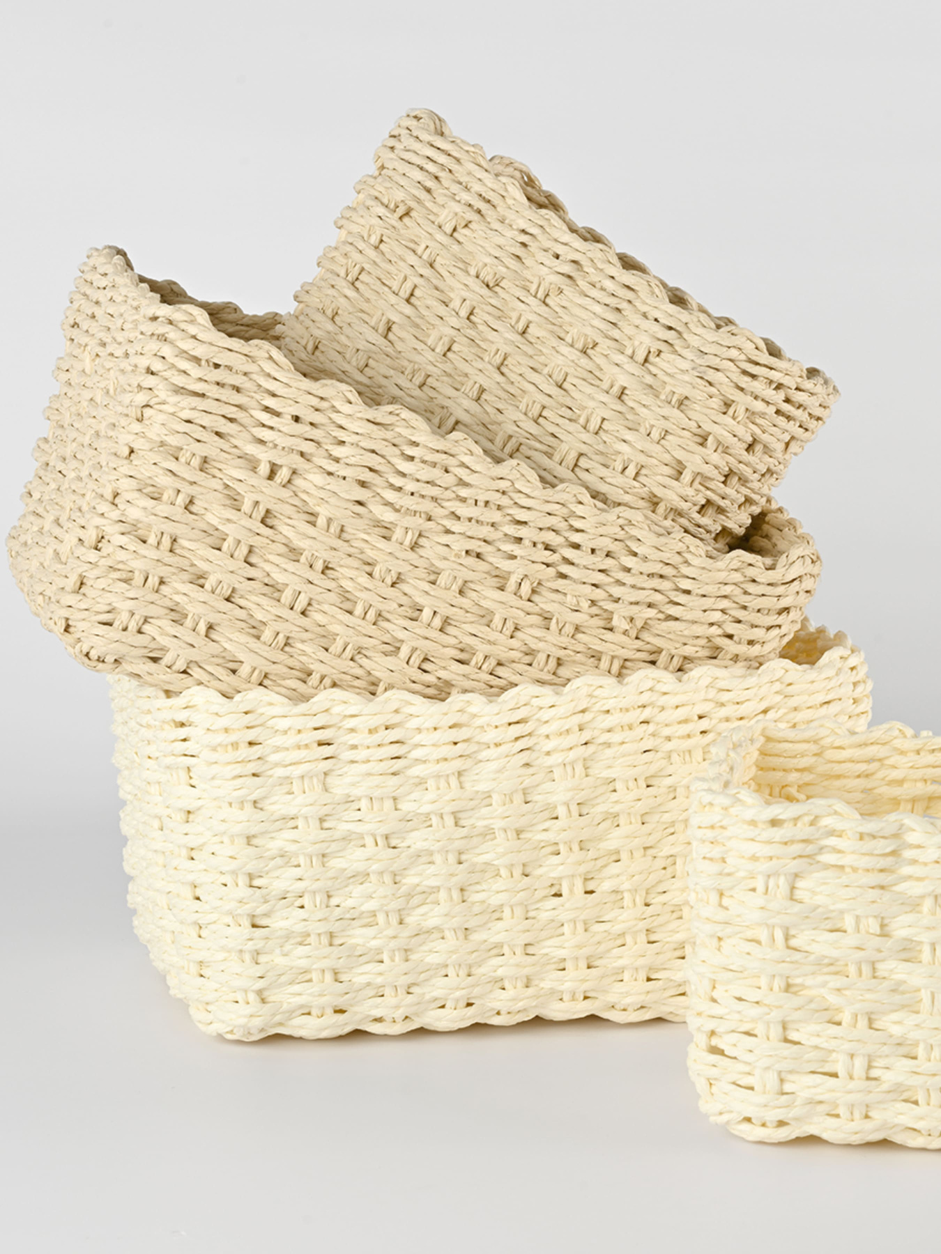 Корзина плетеная прямоугольная бежевая MBM MY HOME модель TH-34 BEIGE Фото