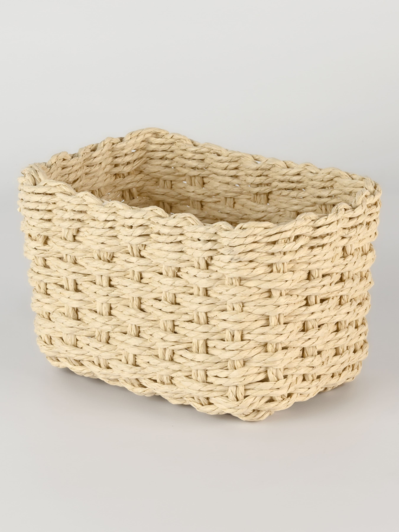 Кошик плетений прямокутний бежевий MBM HOME модель TH-34 BEIGE Фото