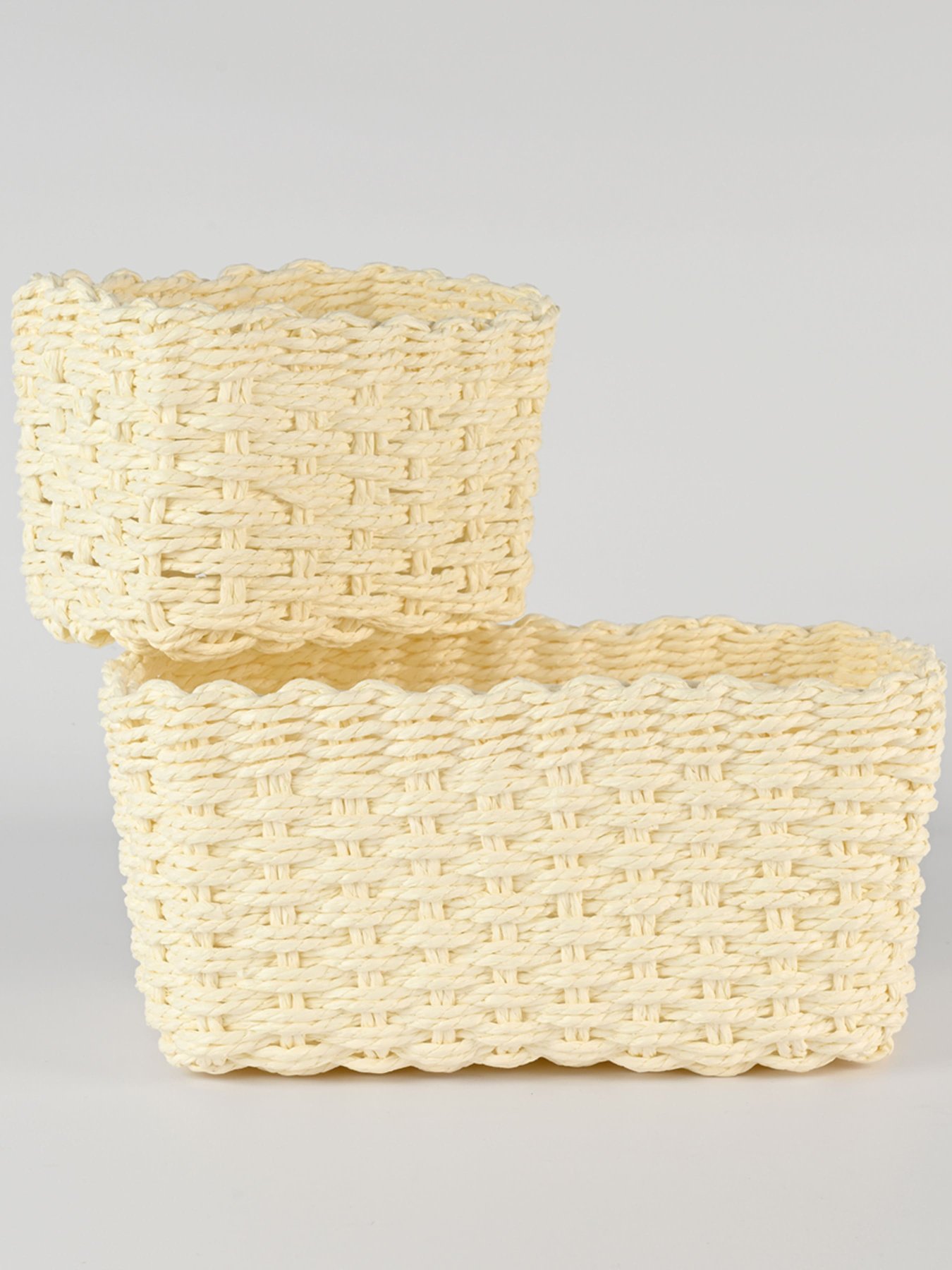 Корзина плетеная прямоугольная белая MBM MY HOME модель TH-34 WHITE Фото