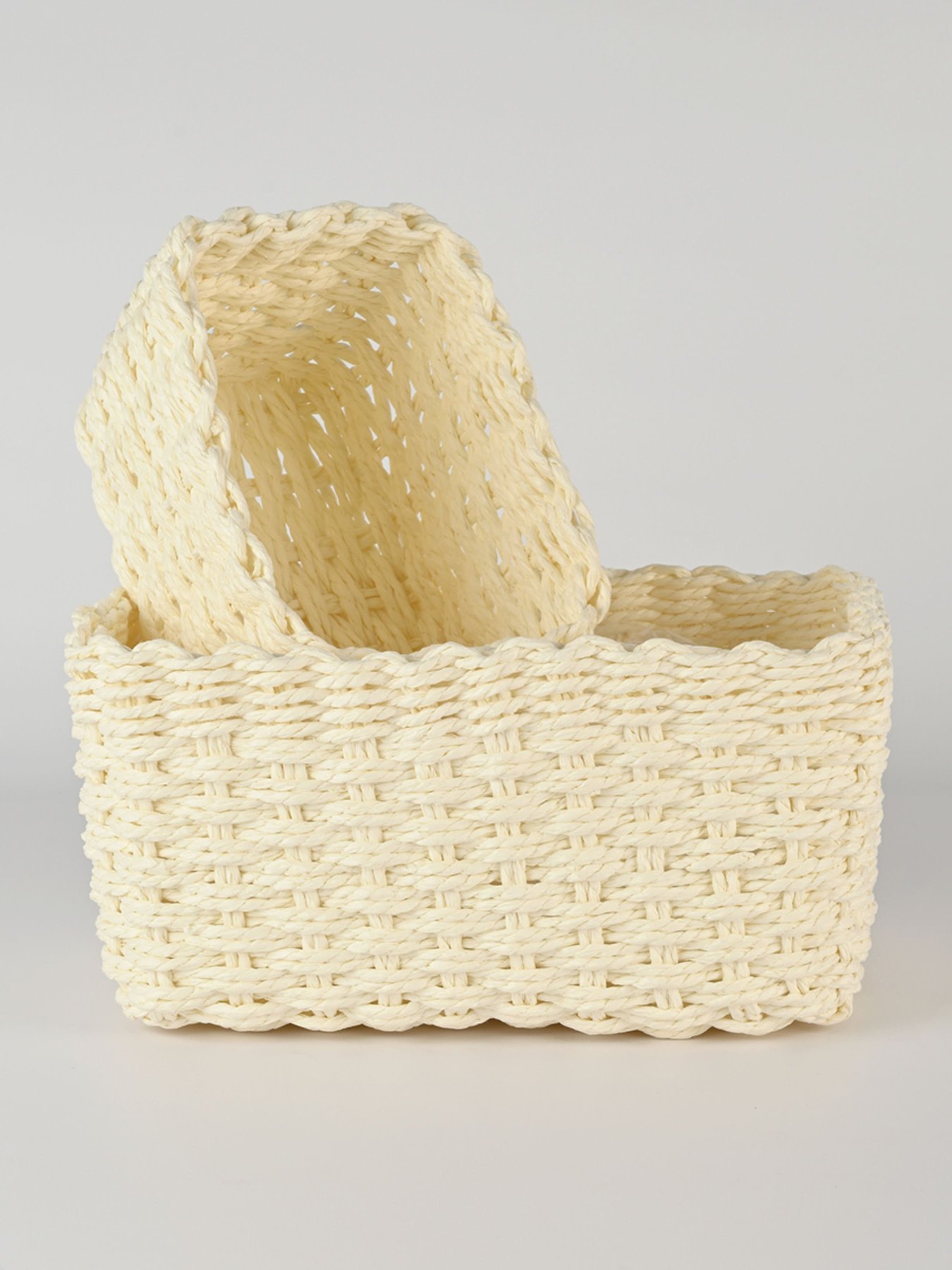 Корзина плетеная прямоугольная белая MBM MY HOME модель TH-34 WHITE Фото