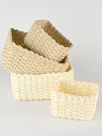 Корзина плетеная прямоугольная белая MBM MY HOME модель TH-34 WHITE Фото