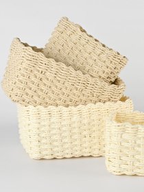 Корзина плетеная прямоугольная белая MBM MY HOME модель TH-34 WHITE Фото