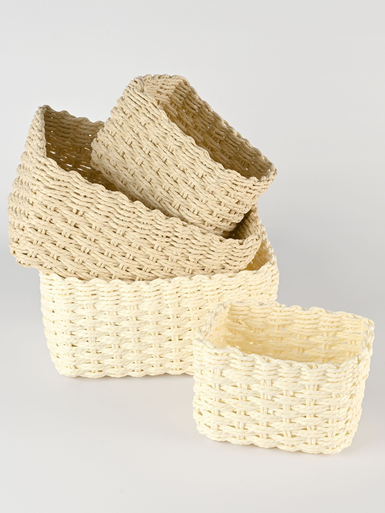 Корзина плетеная прямоугольная белая MBM HOME модель TH-34 WHITE Фото