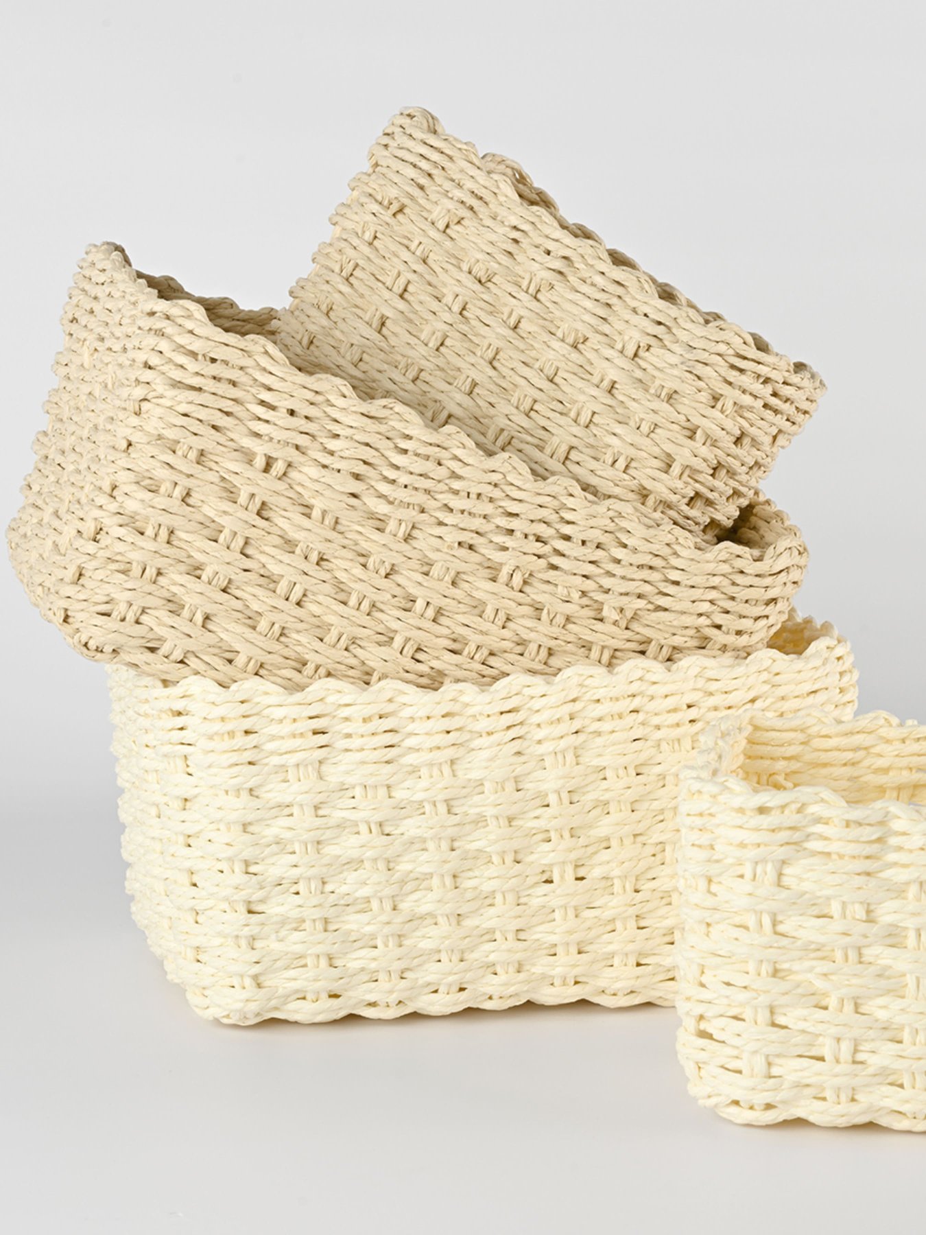 Корзина плетеная прямоугольная белая MBM HOME модель TH-34 WHITE Фото