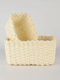 Корзина плетеная прямоугольная белая MBM HOME модель TH-34 WHITE Фото