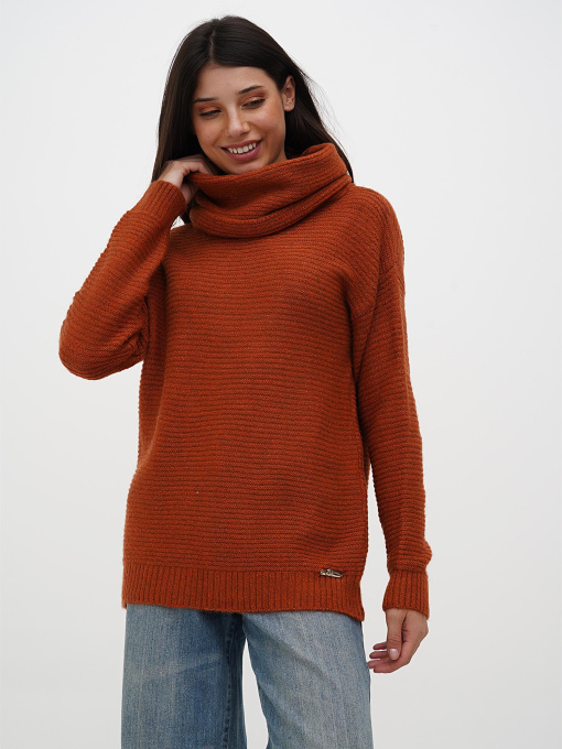 Светр Sassofono модель A271-SC-3532_коричневый Фото