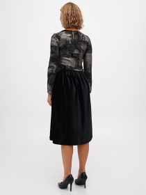 Платье миди Sassofono модель A271-SC-3515_золото_черный Фото