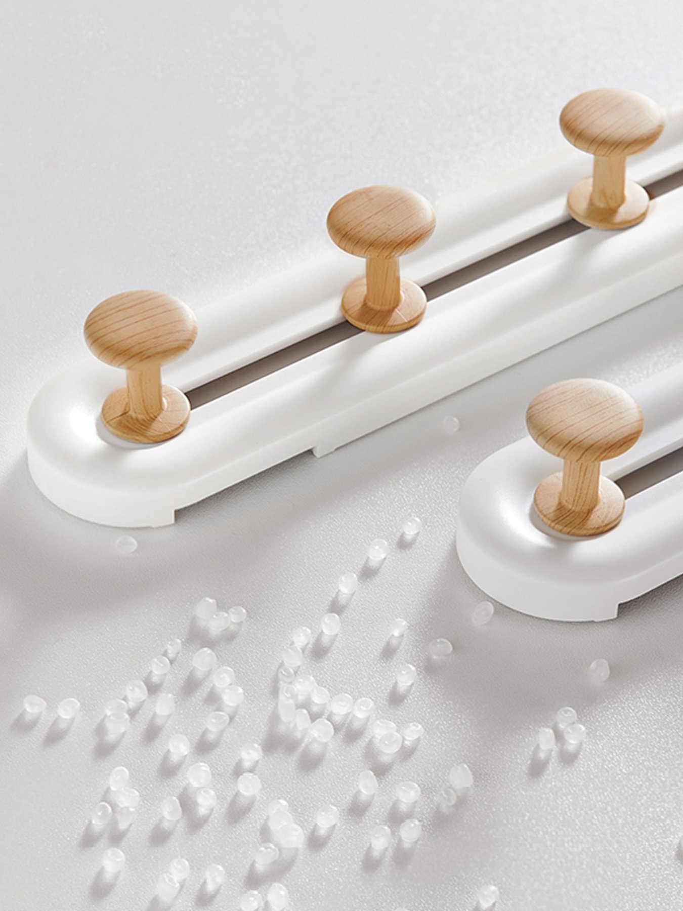 Вешалка на 6 крючков белая/дерево MBM HOME модель HP-01/6 WHITE/WOOD Фото