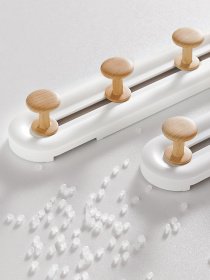 Вешалка на 6 крючков белая/дерево MBM HOME модель HP-01/6 WHITE/WOOD Фото