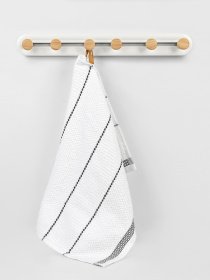 Вешалка на 6 крючков белая/дерево MBM HOME модель HP-01/6 WHITE/WOOD Фото