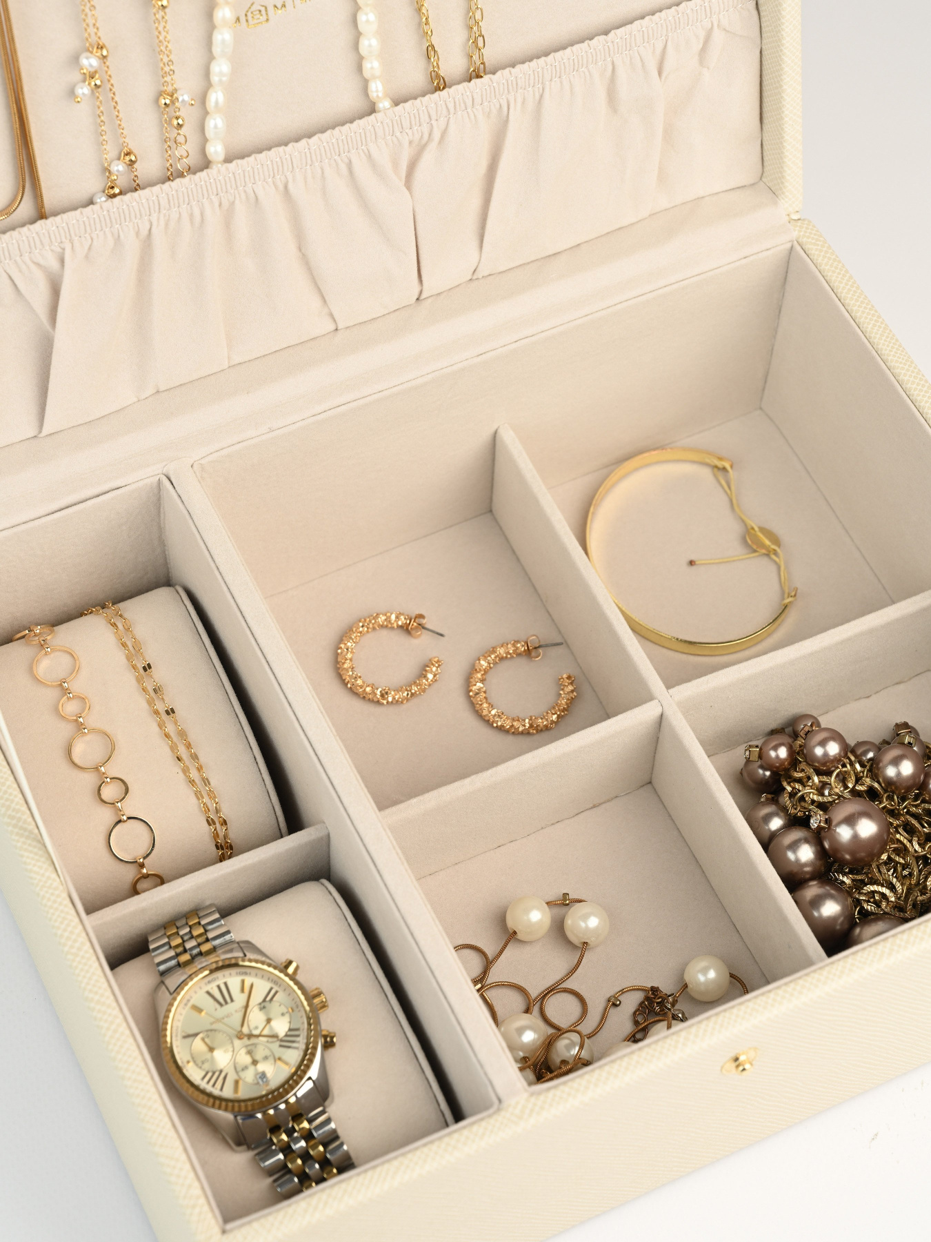 Органайзер для украшений двохуровневый "Пектораль" MBM MY HOME модель FH-49 BEIGE Фото