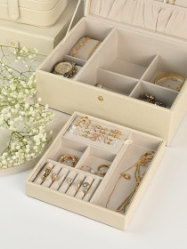 Органайзер для прикрас дворівневий "Пектораль" MBM HOME модель FH-49 BEIGE Фото