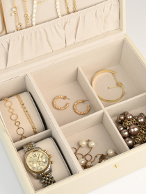 Органайзер для прикрас дворівневий "Пектораль" MBM HOME модель FH-49 BEIGE Фото