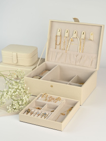 Органайзер для прикрас дворівневий "Пектораль" MBM HOME модель FH-49 BEIGE Фото