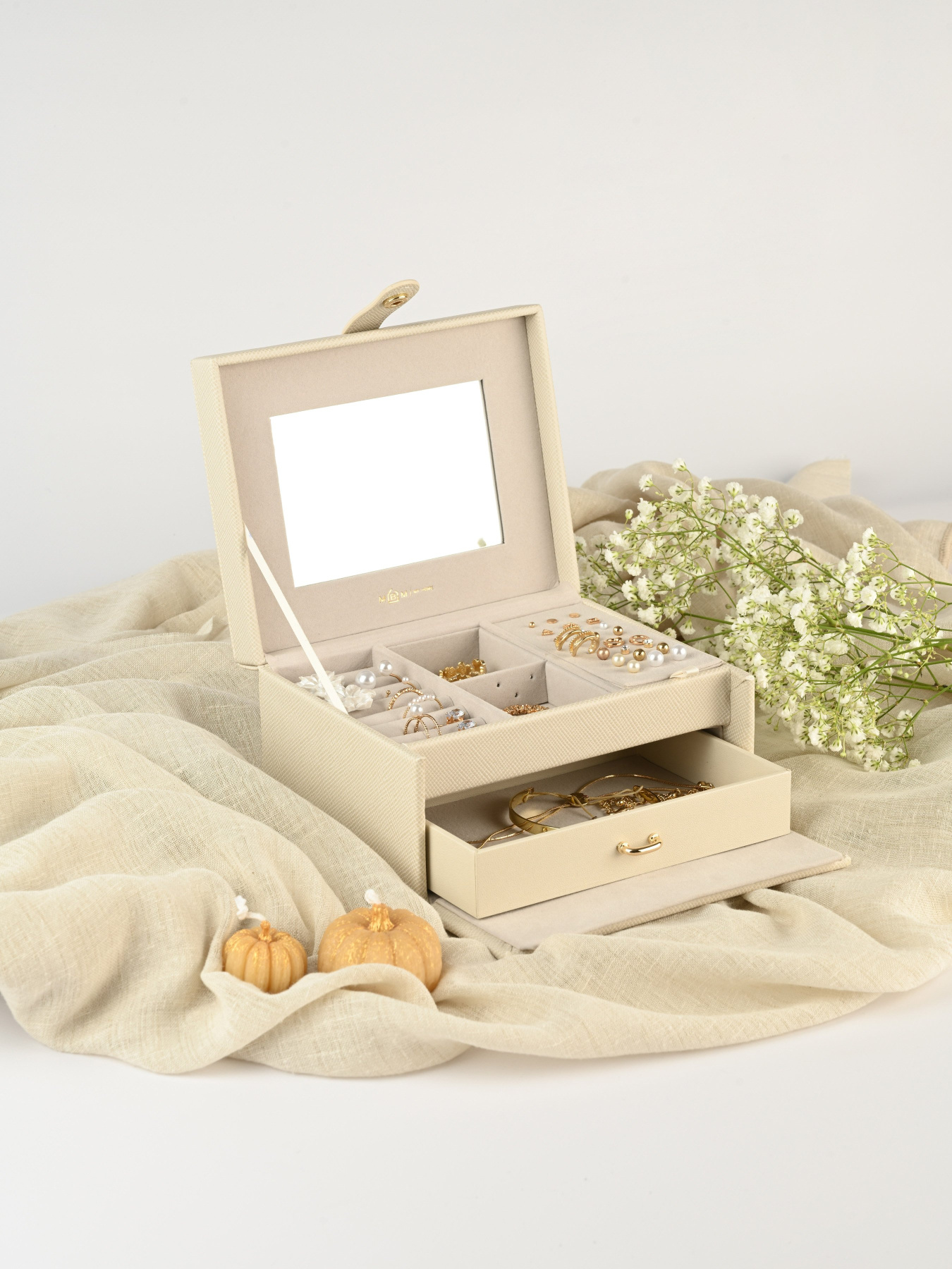 Органайзер для украшений двохуровневый "Пектораль" MBM MY HOME модель FH-50 BEIGE Фото