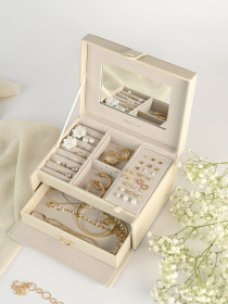 Органайзер для украшений двохуровневый "Пектораль" MBM MY HOME модель FH-50 BEIGE Фото